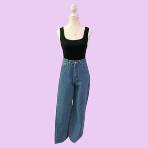 Classic Blue Wide Leg Women's Jeans